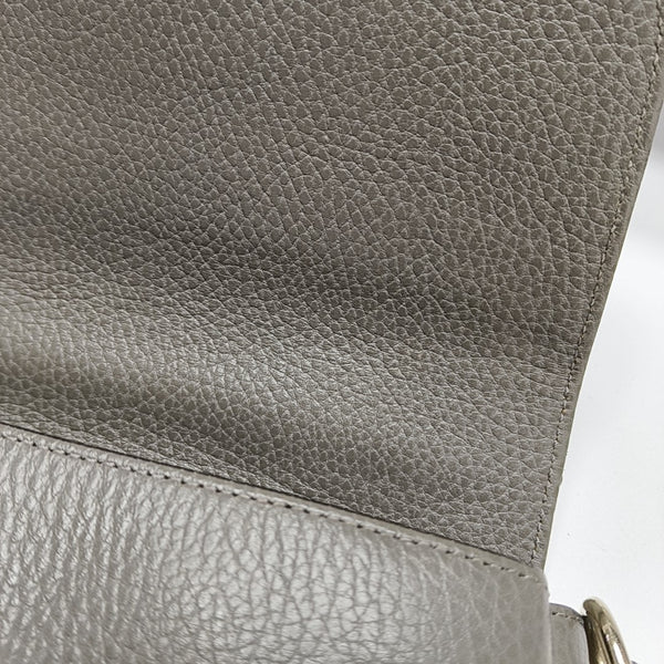 Interlocking G Large Calfskin Gray