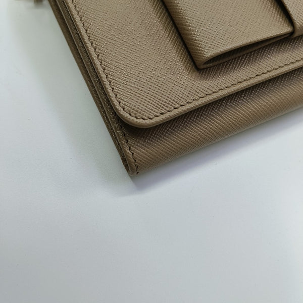 Fiocco Bow Saffiano Calfskin Beige
