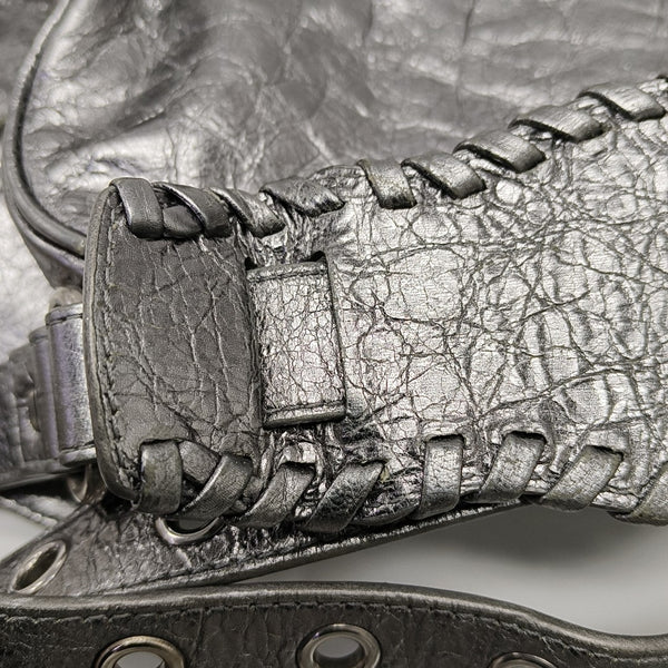 Le Cagole Mini Lambskin Silver