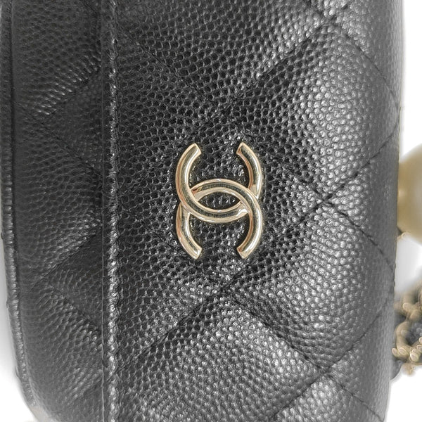 Quilted Grained Calfskin Black