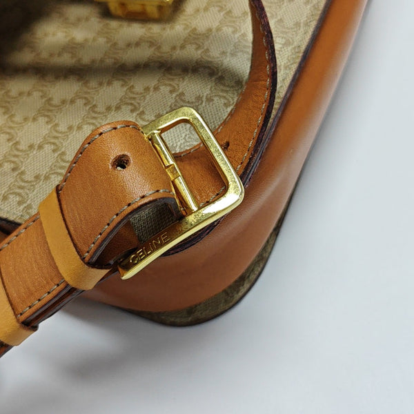 Coated Canvas Shoulder Bag Beige