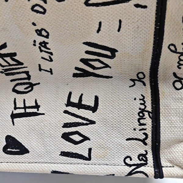 Book Tote Large Canvas White