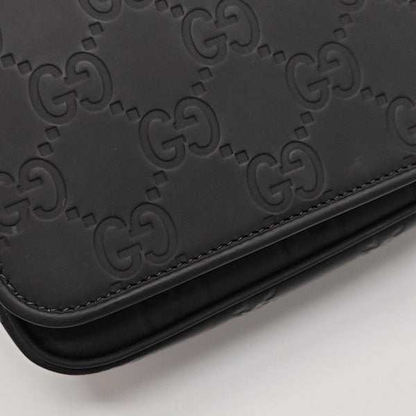 Monogram Calfskin Shoulder Bag Mini Black