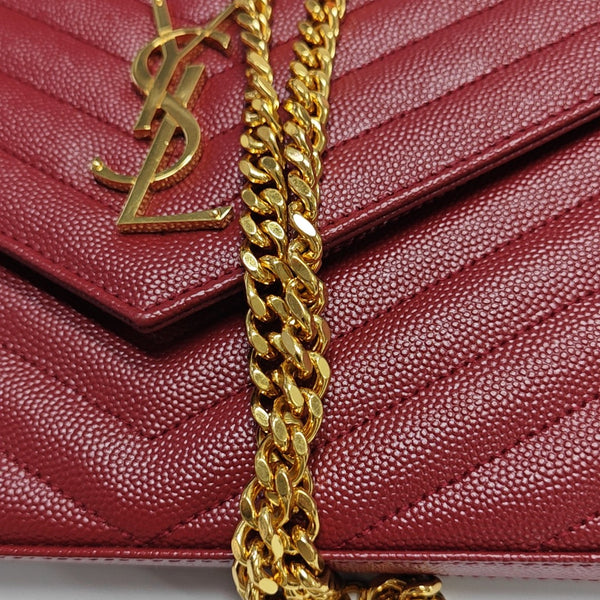 MONOGRAM Medium Chevron Calfskin Red