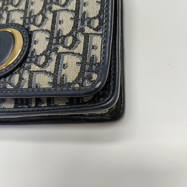 30 Montaigne Mini Oblique Canvas Blue