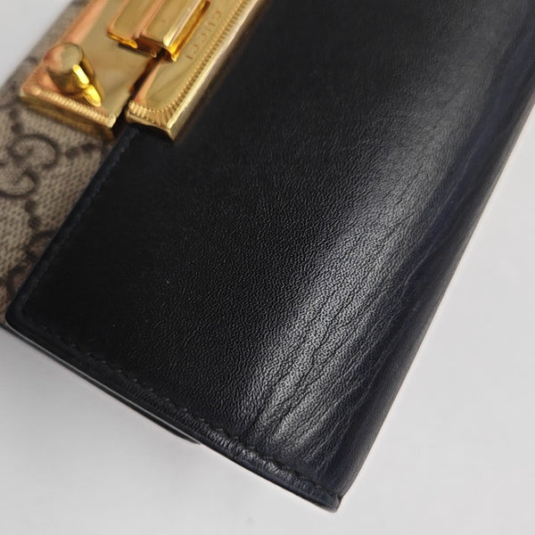Padlock Monogram Leather Black Wallet