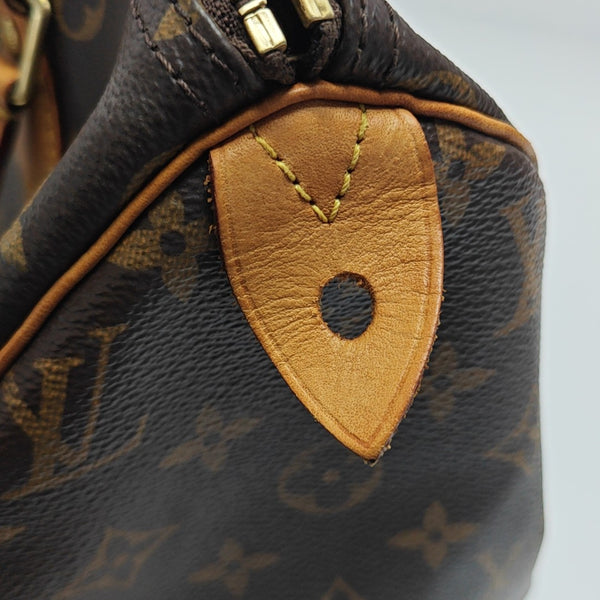 SPEEDY 30 Monogram Coated Canvas Brown