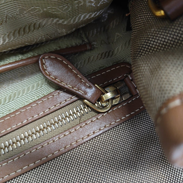 Fabric Tote Bag Brown
