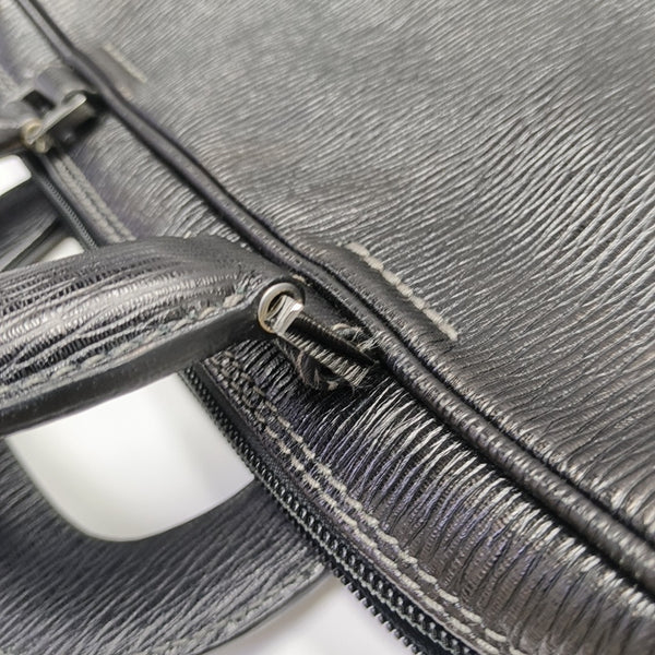Calfskin Top Handle Bag Black