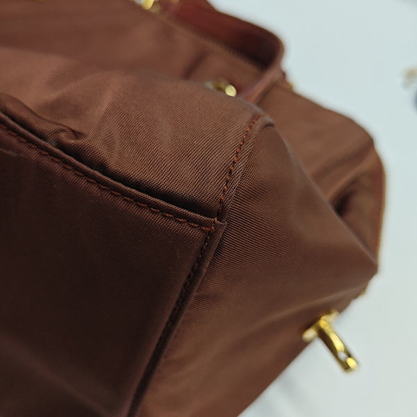 Fabric Tote Bag Brown