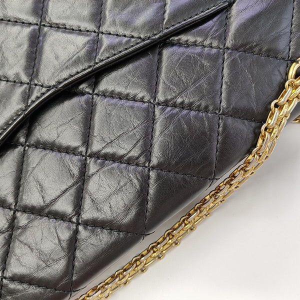 2.55 Maxi Quilted Calfskin Black