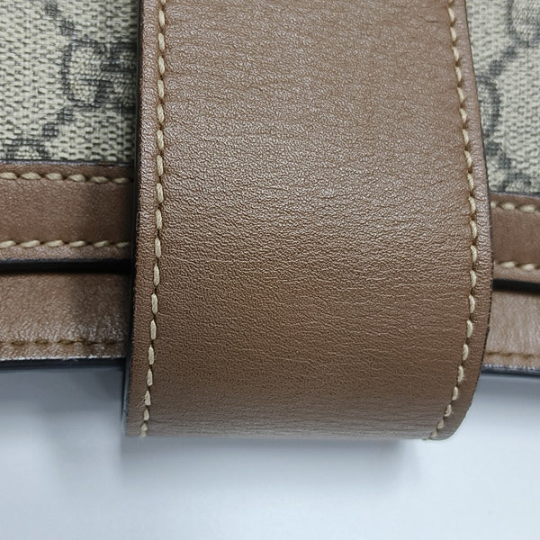 Padlock Medium Monogram Coated Canvas Beige