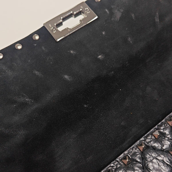 Spike Up Quilted Calfskin Black