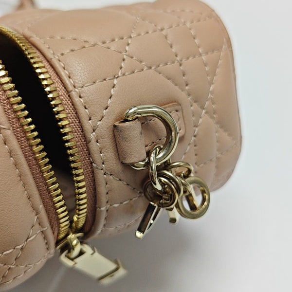 Lady Dior Super Mini Quilted Lambskin Pink