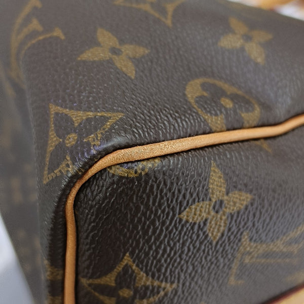 SPEEDY 25 Monogram Coated Canvas Brown