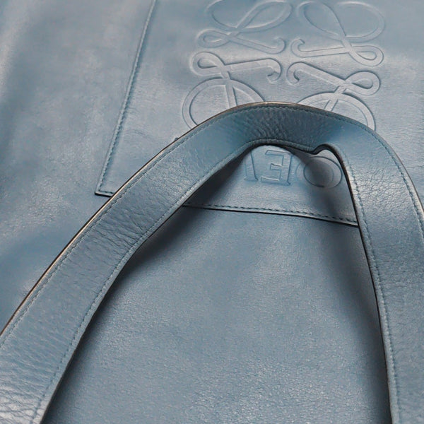 Calfskin Top Handle Bag Blue