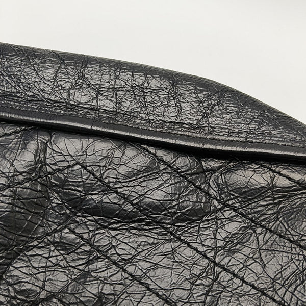 NIKI Medium Chevron Calfskin Black