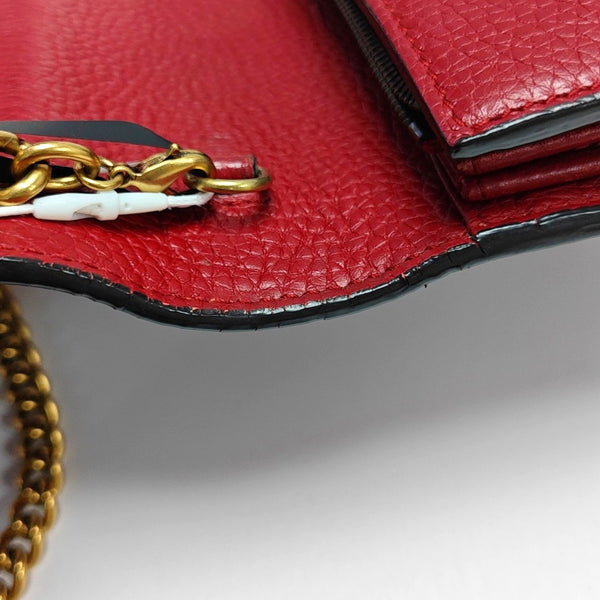 Authenticated pre-owned GG Marmont Mini Calfskin Red - Shoulder Bag at Looply