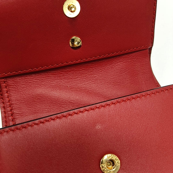 Authenticated pre-owned Sylvie Calfskin Red Wallet - Wallet at Looply