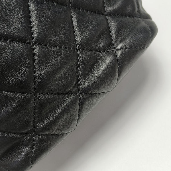 Quilted Lambskin Shoulder Bag Black