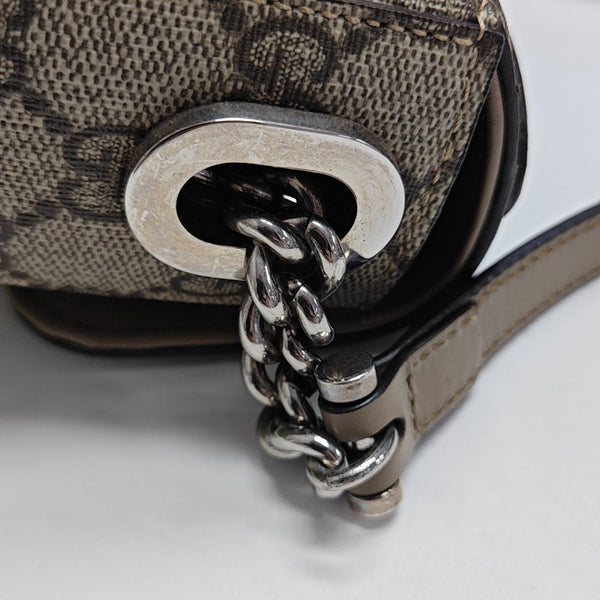 Monogram Coated Canvas Shoulder Bag Gray