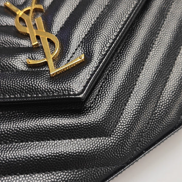MONOGRAM Medium Chevron Calfskin Black