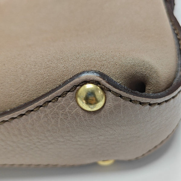 Suede Top Handle Bag Pink