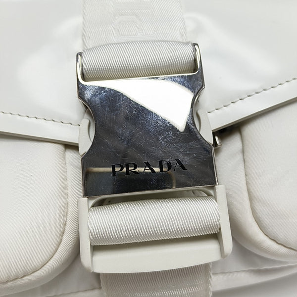 Fabric Crossbody Bag White