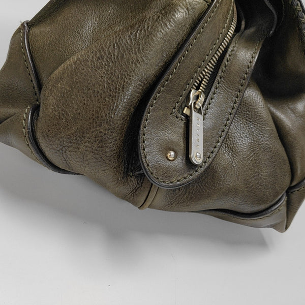 Calfskin Top Handle Bag Green