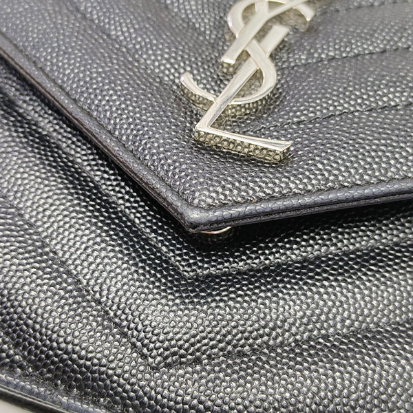 MONOGRAM Chevron Calfskin Black