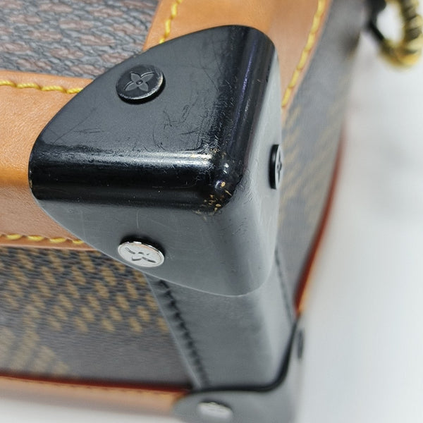 SOFT TRUNK Damier Ebene Coated Canvas Brown