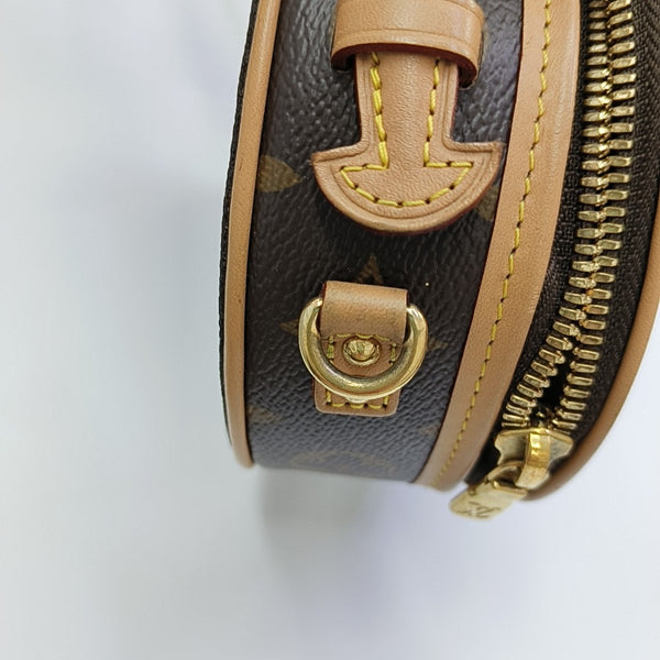 BOITE CHAPEAU Mini Monogram Coated Canvas Brown