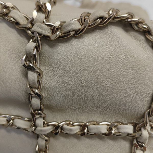DRAWSTRING Lambskin Beige