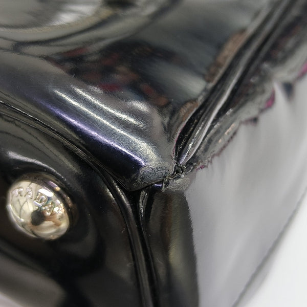 Patent Leather Tote Bag Black