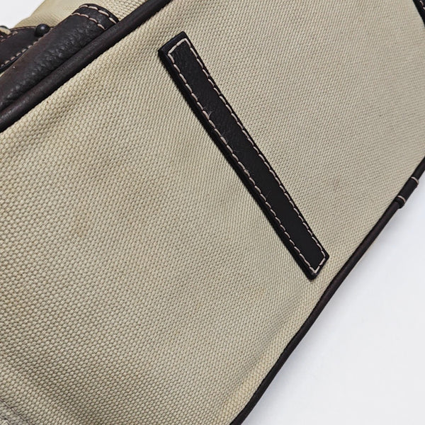 Canvas Top Handle Bag Beige