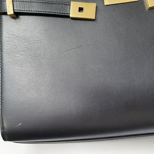 MANHATTAN Medium Calfskin Black