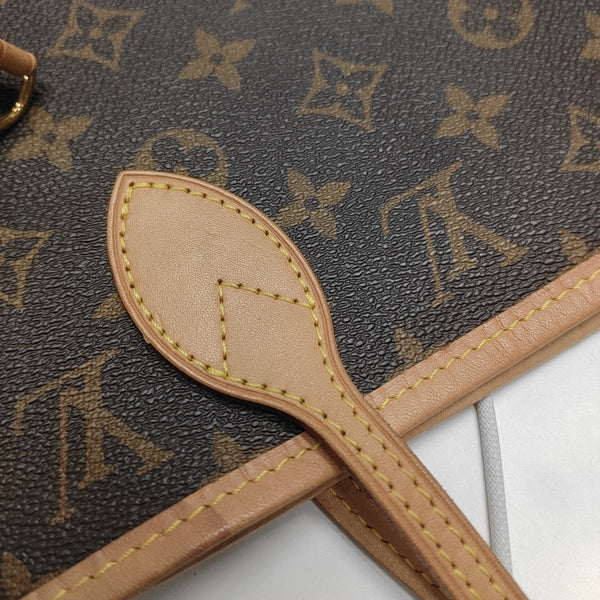 NEVERFULL MM Monogram Coated Canvas Brown