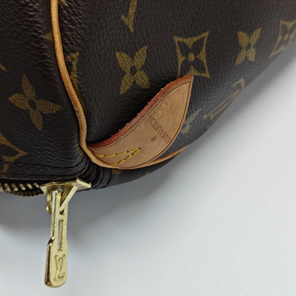 KEEPALL 45 Monogram Coated Canvas Brown
