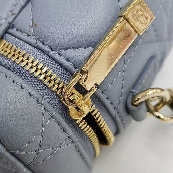 Vanity Lady Dior Cannage Calfskin Blue