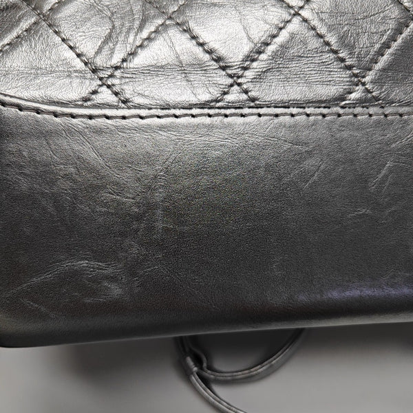 GABRIELLE Medium Quilted Calfskin Silver