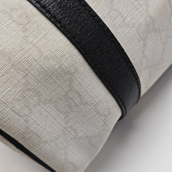 Joy Monogram Coated Canvas White