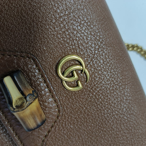 Diana Mini Calfskin Brown