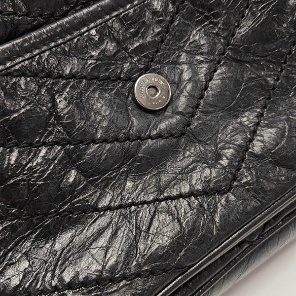 NIKI Small Chevron Calfskin Black
