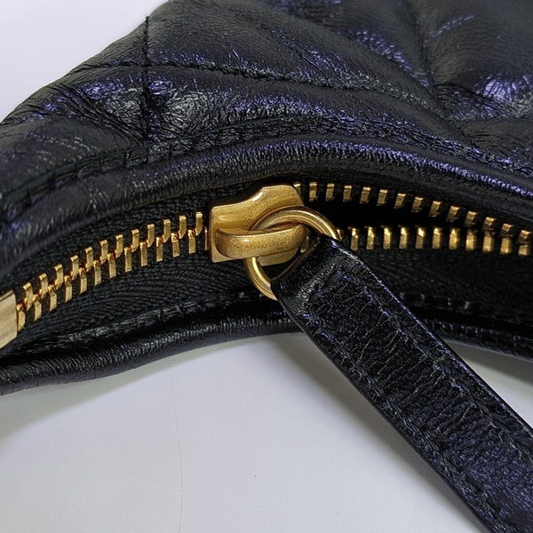 24A Large Quilted Lambskin Black