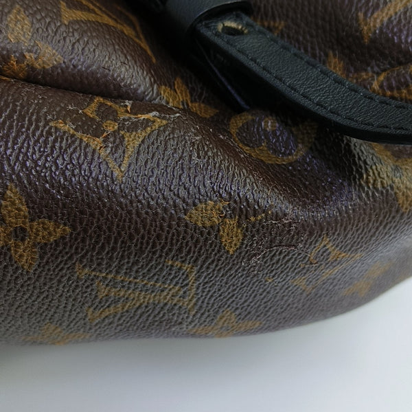 Monogram Coated Canvas Backpack Brown