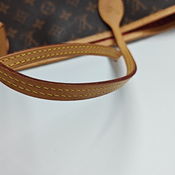 NEVERFULL MM Monogram Coated Canvas Brown