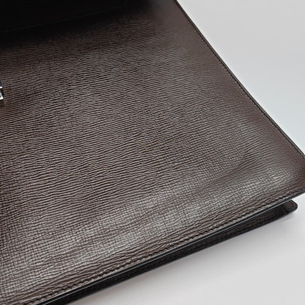 Calfskin Top Handle Bag Brown