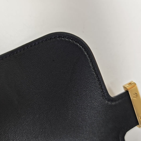 Constance Slim Epsom Black Wallet