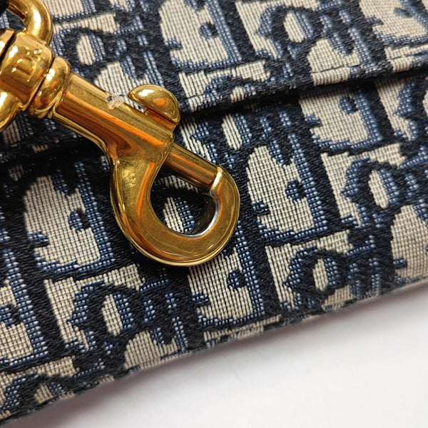 Saddle Mini Lona Monogram Azul
