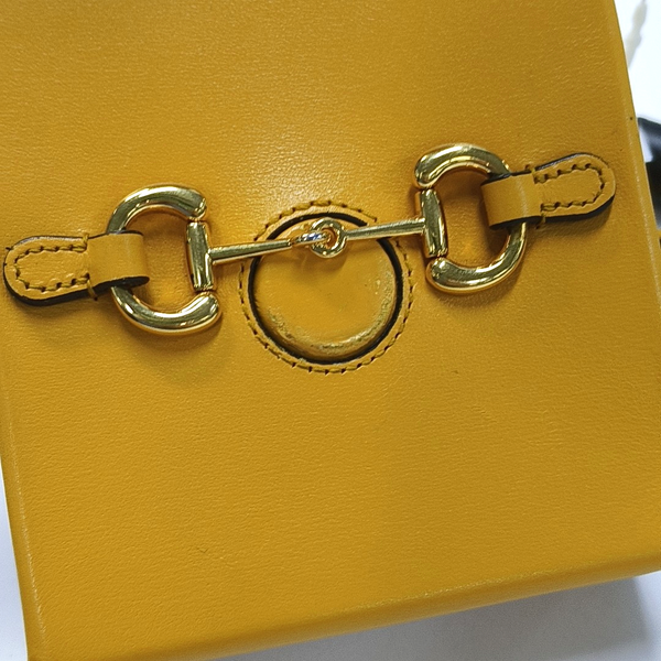 Authenticated pre-owned Horsebit 1955 Mini Calfskin Yellow - Crossbody Bag at Looply